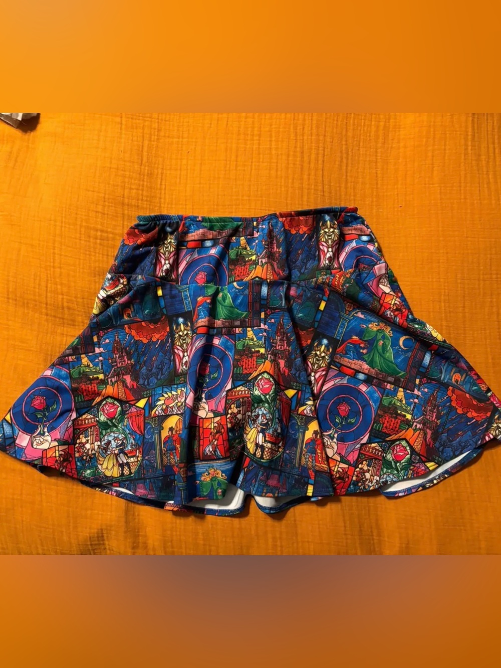 Beauty and the Beast Stained Glass Women's Athletic Skort
